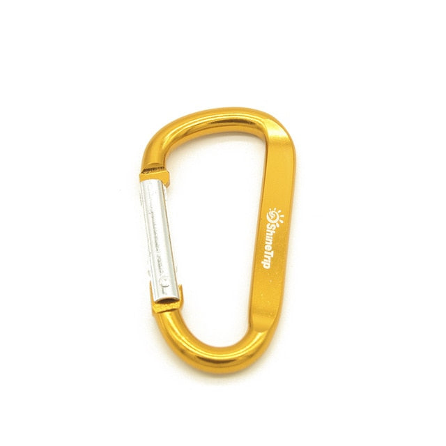 Outdoor Climbing Aluminium Alloy D Shape Buckle Carabiner Survial Key Chain Climb Hook Clip Backpack Buckle Keychain 1pc