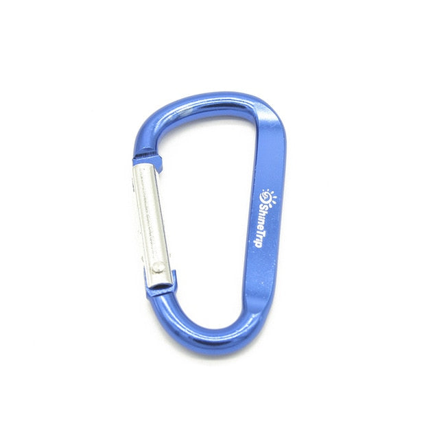 Outdoor Climbing Aluminium Alloy D Shape Buckle Carabiner Survial Key Chain Climb Hook Clip Backpack Buckle Keychain 1pc