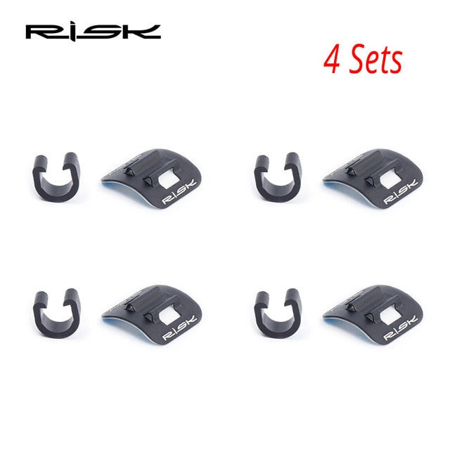 RISK Bicycle Cables Housing Aluminum Bike Oil Tube Fixed Clips C Shape Shift Brake Guide Cable Tube Fixed Clamp Frame Buckle