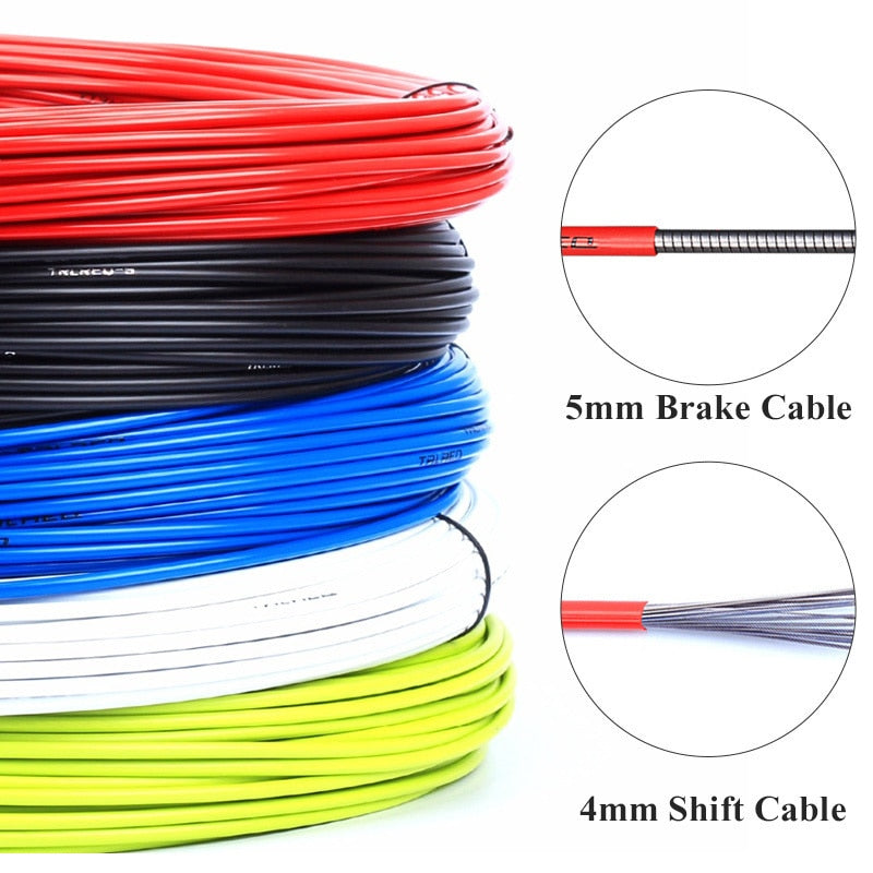 3m Wire For Bicycle Bike Shifters Derailleur Brake Cables Shift Cable Tube 4mm/5mm MTB Road Bike Shifter Brake Cable Line Pipe