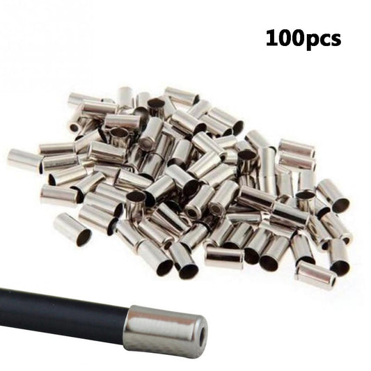 50/100Pcs/Lot Silver Bicycle Mountain Bike Riding Parts Shifter Cycling Accessories Cord End Covers Brake Line Cap Cable Caps