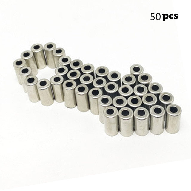 50/100Pcs/Lot Silver Bicycle Mountain Bike Riding Parts Shifter Cycling Accessories Cord End Covers Brake Line Cap Cable Caps