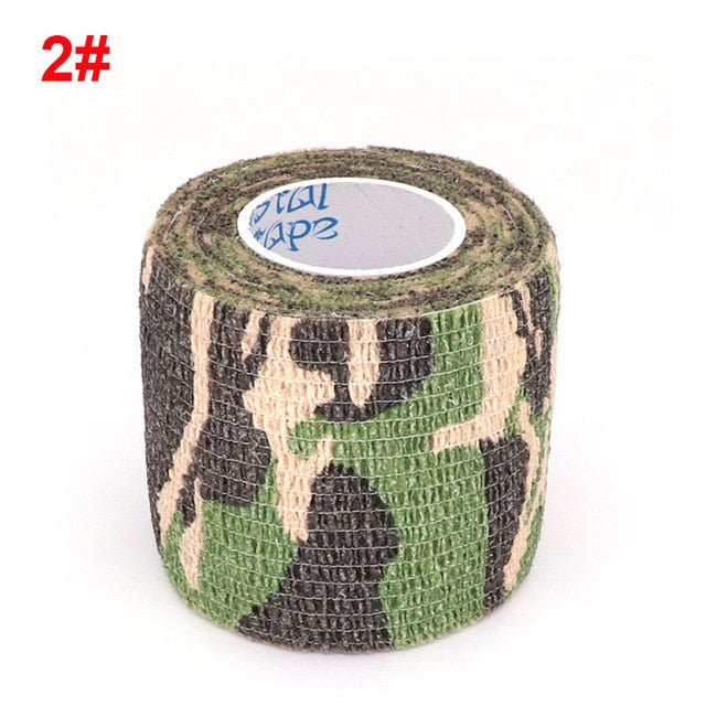 4.5m Camouflage Elastic Wrap Tape Hunt Disguise Elastoplast Self Adhesive Sports Protector Knee Finger Ankle Athletic Bandage