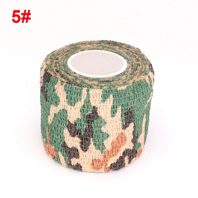 4.5m Camouflage Elastic Wrap Tape Hunt Disguise Elastoplast Self Adhesive Sports Protector Knee Finger Ankle Athletic Bandage