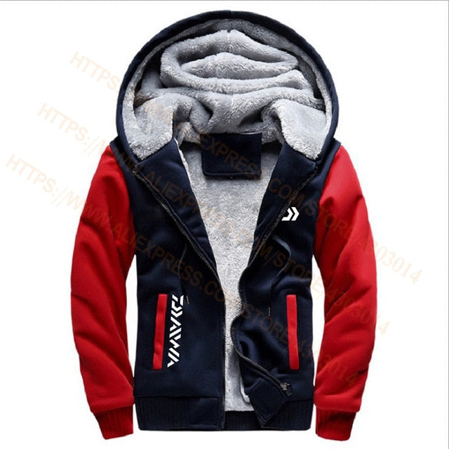 2020 Daiwa Fishing Clothes Hoodies Outdoor Sweatshirt With Cap Loose Fleece Warm Jacket Men Fishing Clothing With Hood