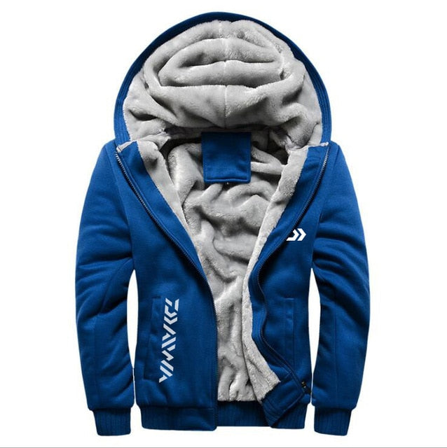 2020 Daiwa Fishing Clothes Hoodies Outdoor Sweatshirt With Cap Loose Fleece Warm Jacket Men Fishing Clothing With Hood