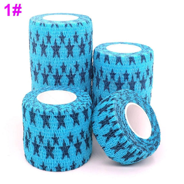 1 pcs Printed Medical Self Adhesive Elastic Bandage 4.5m Colorful Sports Wrap Tape for Finger Joint Knee First Aid Kit Pet Tape