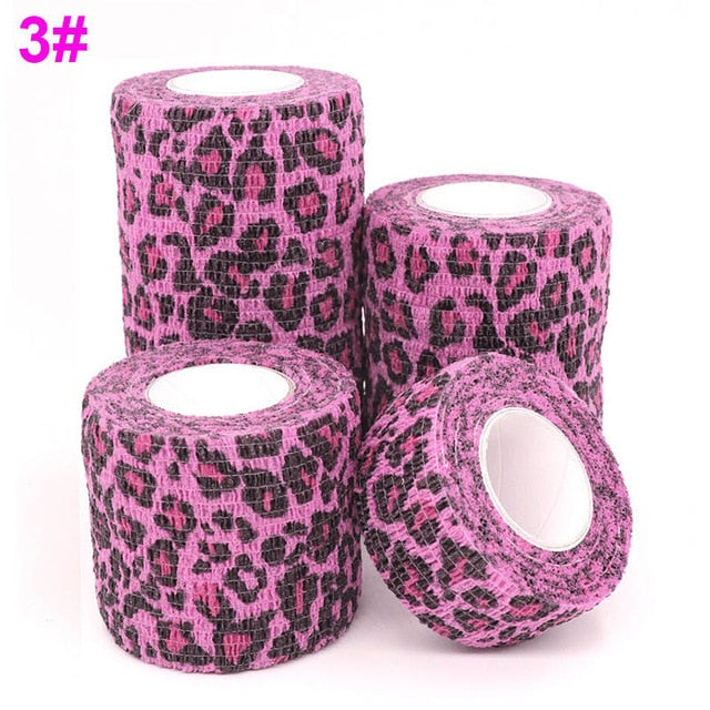 1 pcs Printed Medical Self Adhesive Elastic Bandage 4.5m Colorful Sports Wrap Tape for Finger Joint Knee First Aid Kit Pet Tape