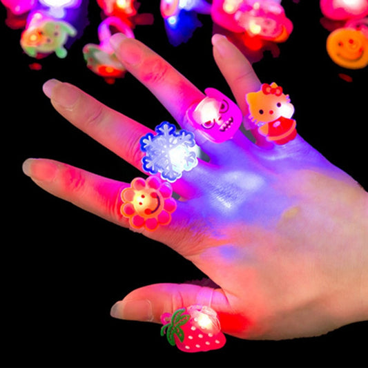 5pc/set Luminous Rings Stars Shine In The Dark Children's Toys Flash LED Cartoon Lights Glow In The Dark Toys for Kids Toys E