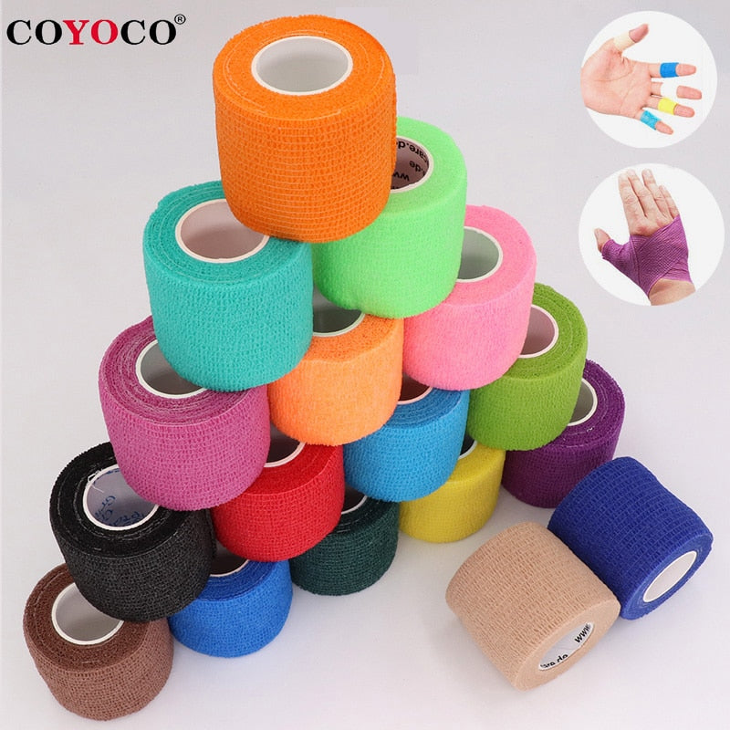 COYOCO Colorful Sport Self Adhesive Elastic Bandage Wrap Tape 4.5m Elastoplast For Knee Support Pads Finger Ankle Palm Shoulder