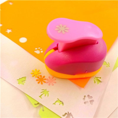 free ship flower furador 5*3*4.5cm diy paper cut Eva Foam Maker puncher scrapbooking labor saving for kid hole punch Embossing