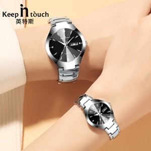 KEEP IN TOUCH Brand Luxury Lover Watches Quartz Calendar Dress Women Men Watch Couples Wristwatch Relojes Hombre 2020 With Box