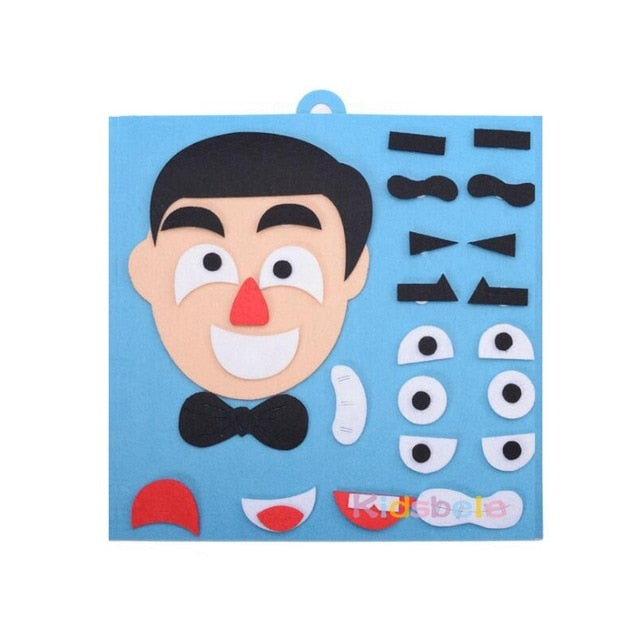 DIY Toys Emotion Change Puzzle Toys 30CM*30CM Creative Facial Expression Kids Educational Toys For Children Learning Funny Set