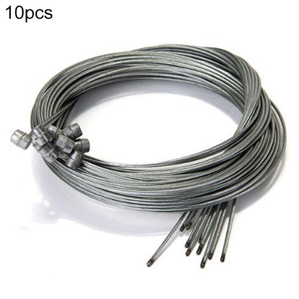 10Pcs 1.75M MTB Bike Road Bike Bicycle Brake Line Bicycle Speed Line Fixed Gear Shifter Gear Brake Cable Sets Core Inner Wire