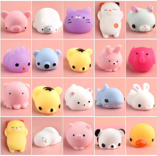 Kawaii Mochi Squishy Pack Mini Animal Antistress Ball Squeeze Toys Squishi Rising Stress Relief Squishy Toy Pets Fun Gifts Kids