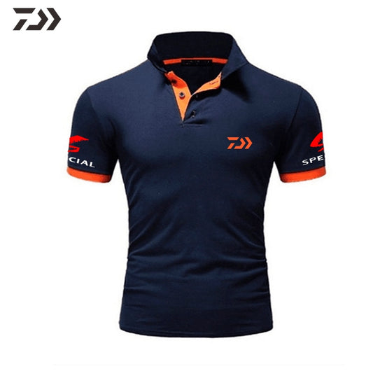 Daiwa Fishing Clothing Tshirt Men Breathable Quick Dry Fishing Clothes Outdoor Sport Men Short Sleeve Polo Tee Fishing T Shirt