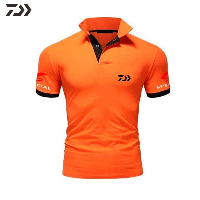 Daiwa Fishing Clothing Tshirt Men Breathable Quick Dry Fishing Clothes Outdoor Sport Men Short Sleeve Polo Tee Fishing T Shirt