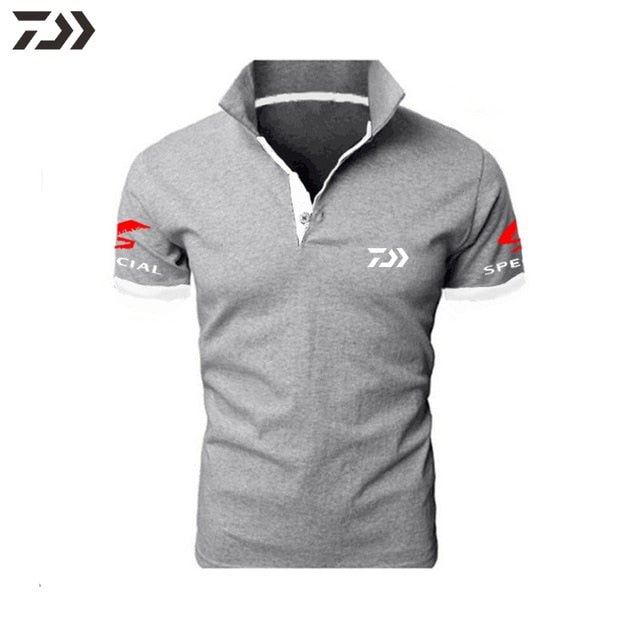 Daiwa Fishing Clothing Tshirt Men Breathable Quick Dry Fishing Clothes Outdoor Sport Men Short Sleeve Polo Tee Fishing T Shirt