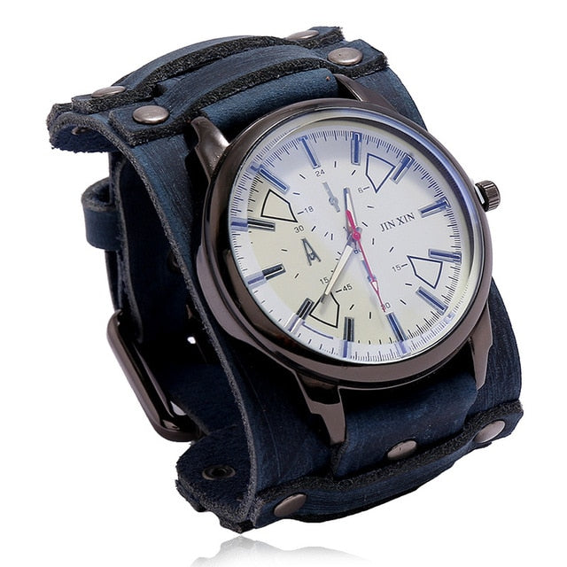 Jessingshow Men Watch Luxury Wristwatch Quartz Wristwatches Fashion Blue Glass Punk Style Mens Watches Relogio Masculino