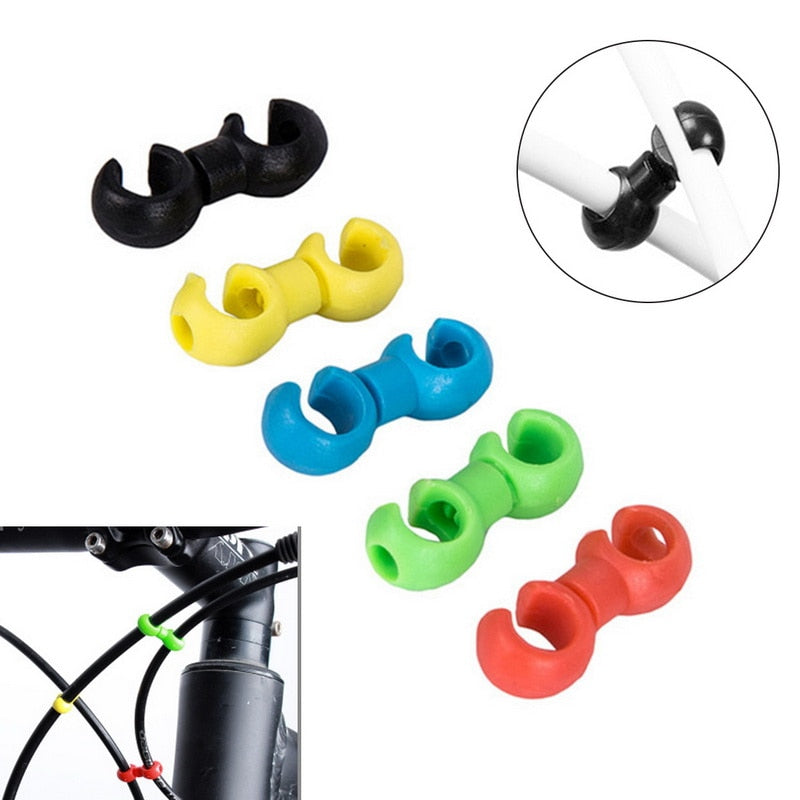 20/10 pcs Bicycle MTB Brake Cable S Style Clips Buckle Hose Guide Bike Cross Line Clip