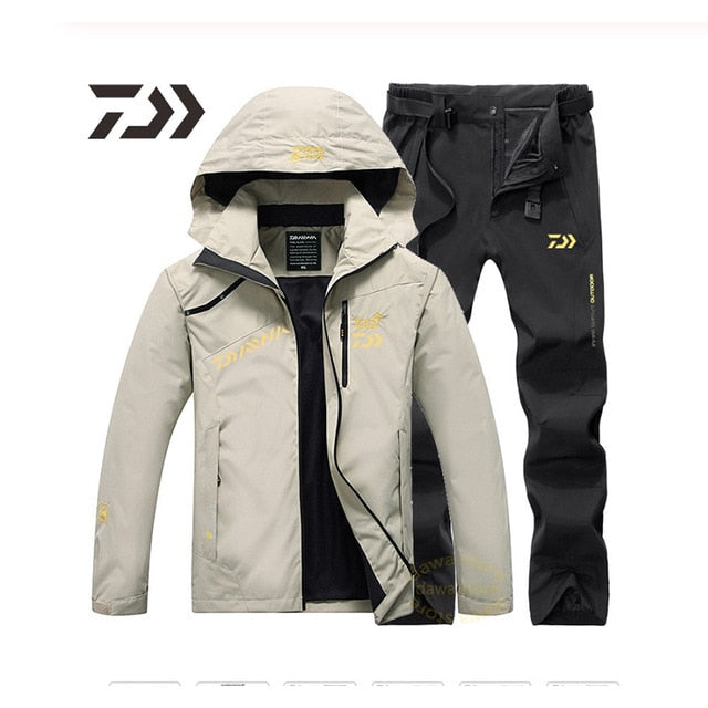 Fishing Suit Men Spring Autumn Thin Fishing Clothing Hooded Sports Hiking Fishing Jacket Outdoor Clothes Fishing Wear