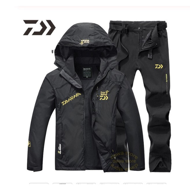 Fishing Suit Men Spring Autumn Thin Fishing Clothing Hooded Sports Hiking Fishing Jacket Outdoor Clothes Fishing Wear