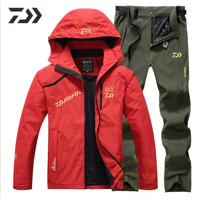 Fishing Suit Men Spring Autumn Thin Fishing Clothing Hooded Sports Hiking Fishing Jacket Outdoor Clothes Fishing Wear