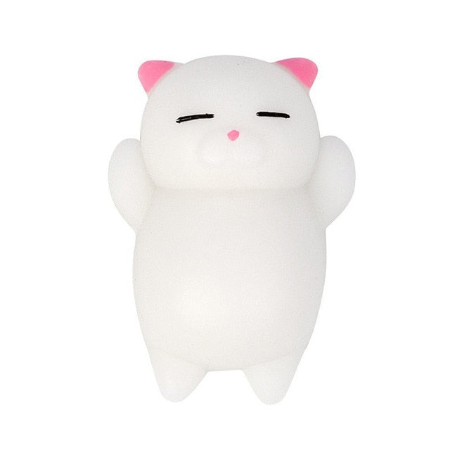 Fun Rubber Cute Cartoon Cat Stress Relief Squeeze Ball Reliever Toy UK  Squishy Toy Cute Animal Antistress Ball for funny gifts