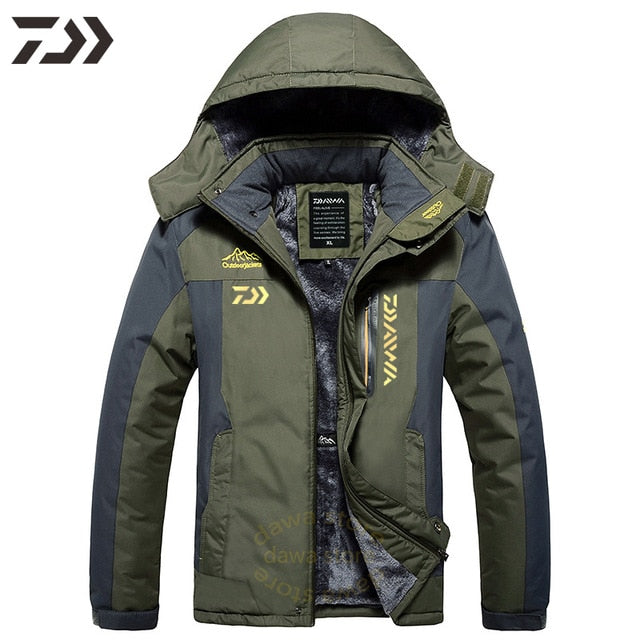 Men Suit for Fishing Jacket Waterproof Windproof Warm Thick Pants Fishing Shirt Sports Fishing Suit Winter Men Fishing Wear