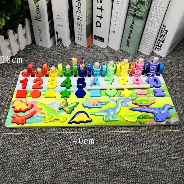 Montessori Educational Wooden Toys for Kids Montessori Toys Board Math Fishing  Montessori Toys Educational for 1 2 3 Years Old