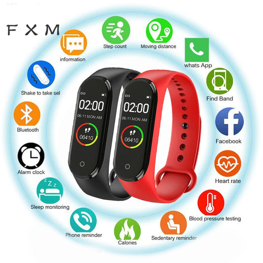 Hot New M4 Smart Sports Blood Pressure Heart Rate Monitor With Watch Men And Women Monitor Multi-Function Waterproof Bracelet