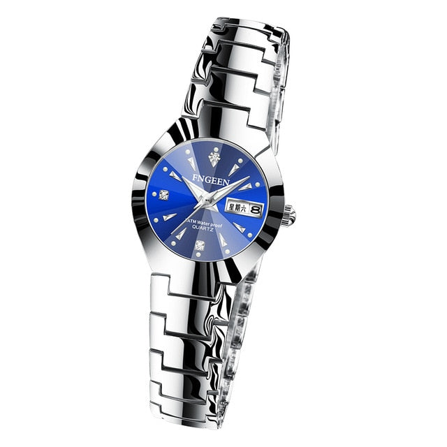 2020 New Couple Watches Fashion Casual Lover's Waterproof Steel Band Watches Simple Couple Watch Gifts for Men Women Wristwatch