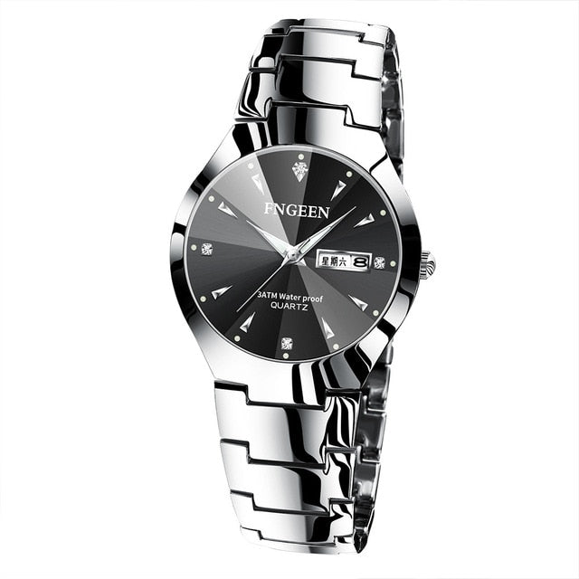 2020 New Couple Watches Fashion Casual Lover's Waterproof Steel Band Watches Simple Couple Watch Gifts for Men Women Wristwatch