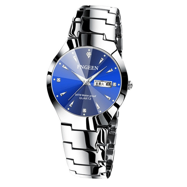 2020 New Couple Watches Fashion Casual Lover's Waterproof Steel Band Watches Simple Couple Watch Gifts for Men Women Wristwatch