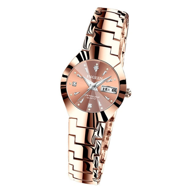 2020 New Couple Watches Fashion Casual Lover's Waterproof Steel Band Watches Simple Couple Watch Gifts for Men Women Wristwatch