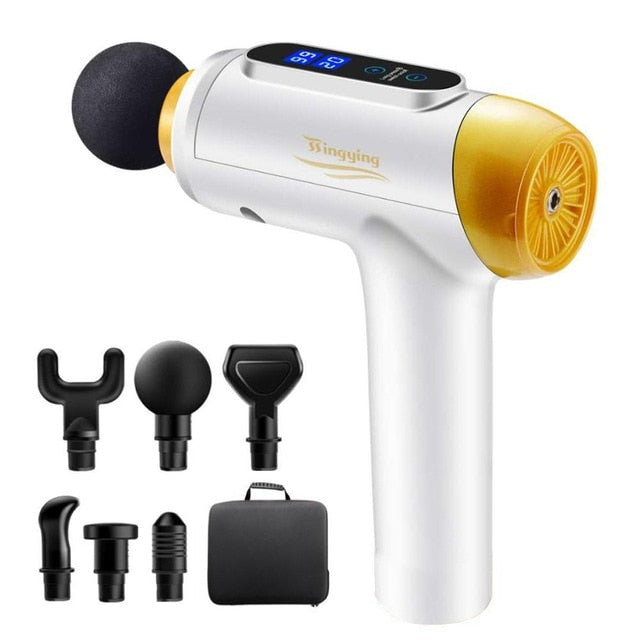 POWCAN Massage Gun Fascia Gun Muscle Relax Massage Electric Massager Fitness Equipment Noise Reduction Design For Male Female