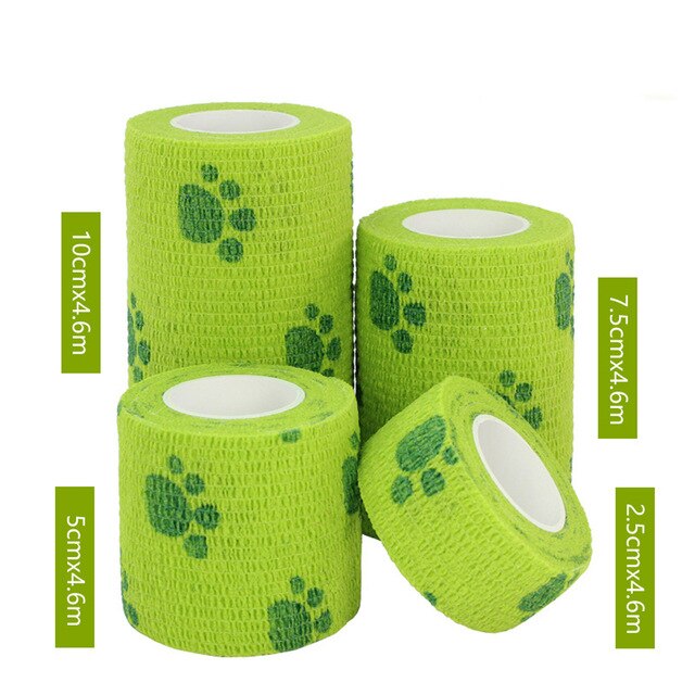 1 Pcs Printed Medical Self Adhesive Elastic Bandage 4.6m Colorful Sports Wrap Tape for Finger Joint Knee First Aid Kit Pet Tape