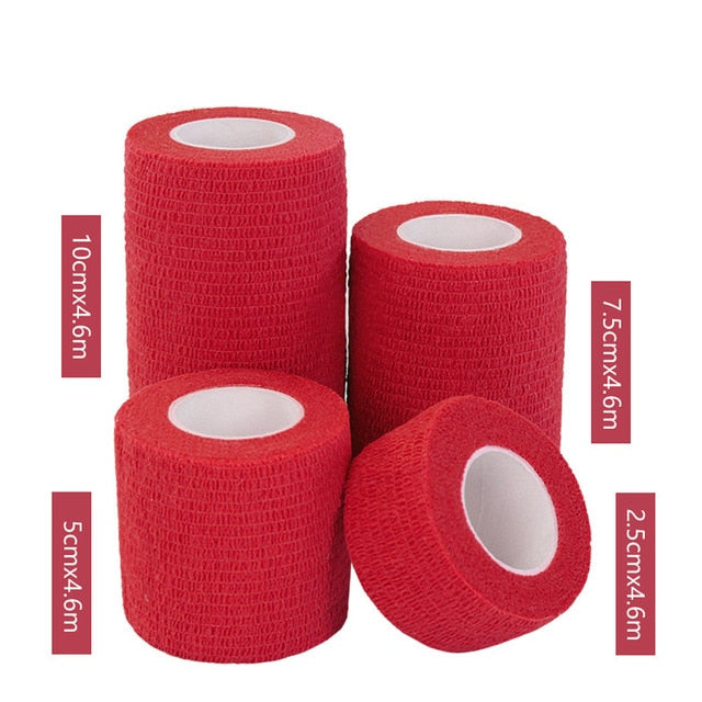 1 Pcs Printed Medical Self Adhesive Elastic Bandage 4.6m Colorful Sports Wrap Tape for Finger Joint Knee First Aid Kit Pet Tape