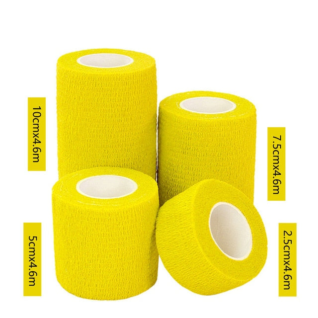 1 Pcs Printed Medical Self Adhesive Elastic Bandage 4.6m Colorful Sports Wrap Tape for Finger Joint Knee First Aid Kit Pet Tape