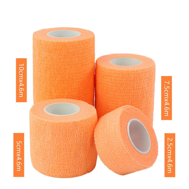 1 Pcs Printed Medical Self Adhesive Elastic Bandage 4.6m Colorful Sports Wrap Tape for Finger Joint Knee First Aid Kit Pet Tape