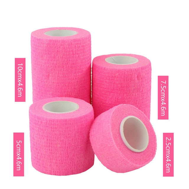 1 Pcs Printed Medical Self Adhesive Elastic Bandage 4.6m Colorful Sports Wrap Tape for Finger Joint Knee First Aid Kit Pet Tape