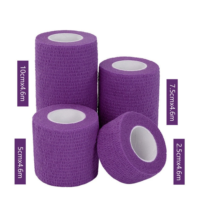 1 Pcs Printed Medical Self Adhesive Elastic Bandage 4.6m Colorful Sports Wrap Tape for Finger Joint Knee First Aid Kit Pet Tape