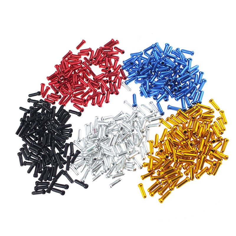 50/100PCS Bicycle Cable End Caps Bike Wire End Caps for MTB Bike Brake Derailleur Shifter Cable Tip MTB Bike Bicycle Accessories