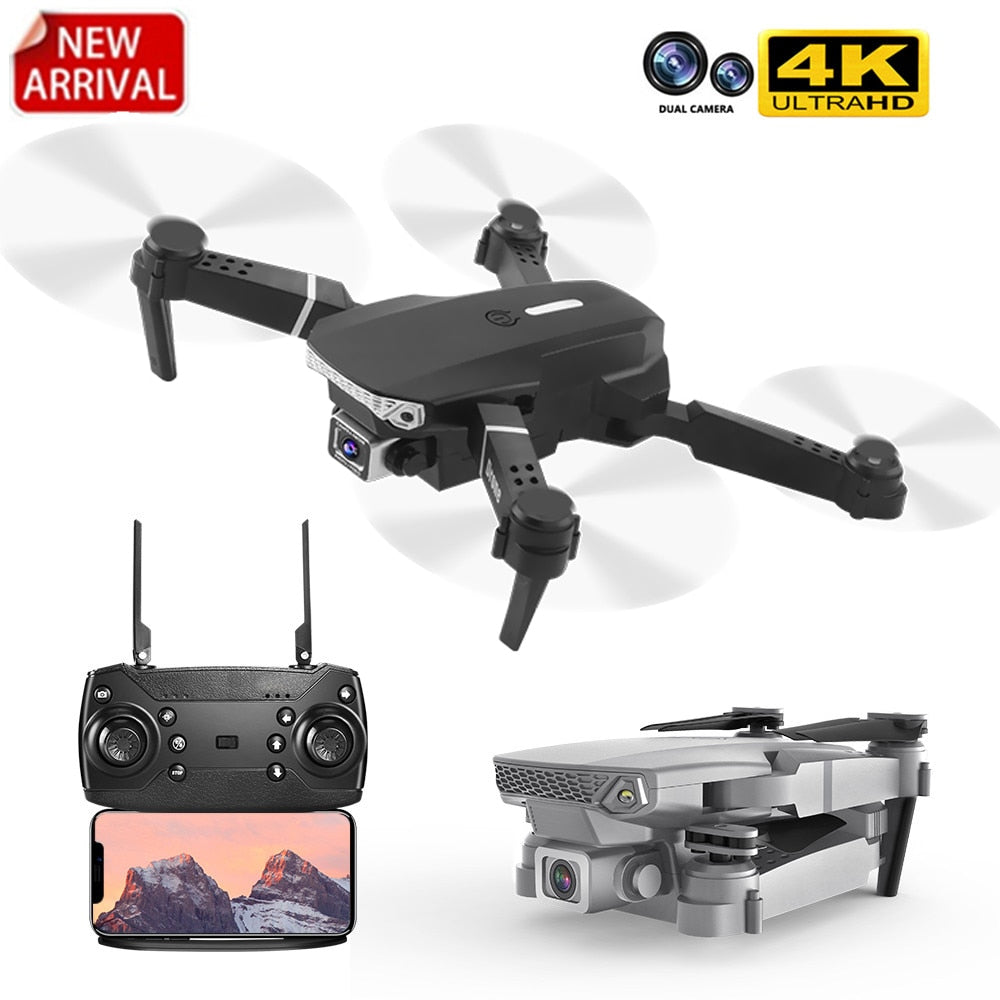 2020 New E88 Pro Rc Drone with wide-angle HD 4K 1080P Wifi Fpv Dual Camera Height Hold Foldable Quadcopter Mini Drone Gift Toys