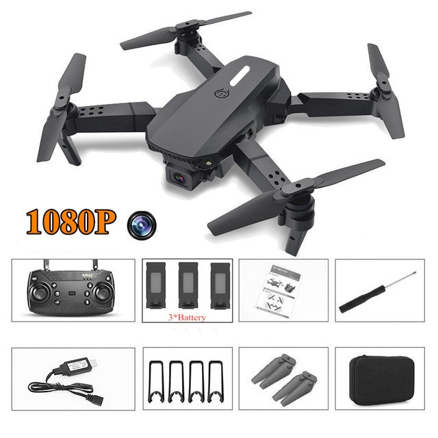 2020 New E88 Pro Rc Drone with wide-angle HD 4K 1080P Wifi Fpv Dual Camera Height Hold Foldable Quadcopter Mini Drone Gift Toys