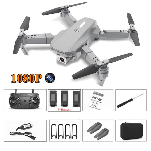 2020 New E88 Pro Rc Drone with wide-angle HD 4K 1080P Wifi Fpv Dual Camera Height Hold Foldable Quadcopter Mini Drone Gift Toys