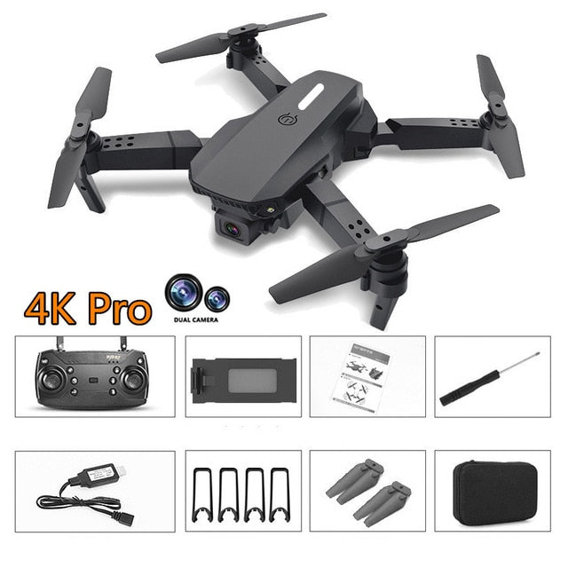 2020 New E88 Pro Rc Drone with wide-angle HD 4K 1080P Wifi Fpv Dual Camera Height Hold Foldable Quadcopter Mini Drone Gift Toys