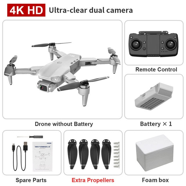 XKJ L900PRO GPS Drone 4K Dual HD Camera Professional Aerial Photography Brushless Motor Foldable Quadcopter RC Distance1200M