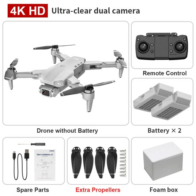 XKJ L900PRO GPS Drone 4K Dual HD Camera Professional Aerial Photography Brushless Motor Foldable Quadcopter RC Distance1200M