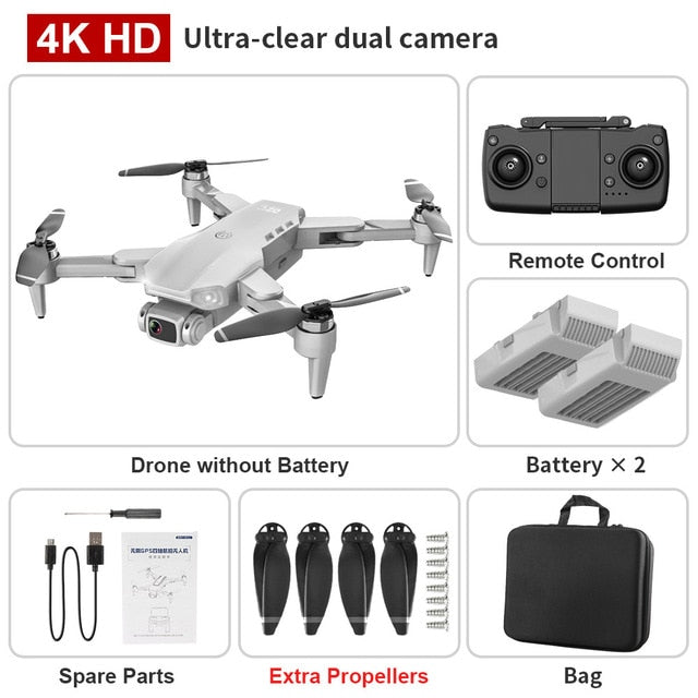 XKJ L900PRO GPS Drone 4K Dual HD Camera Professional Aerial Photography Brushless Motor Foldable Quadcopter RC Distance1200M